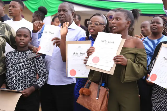 Hyssop clients with their title deeds