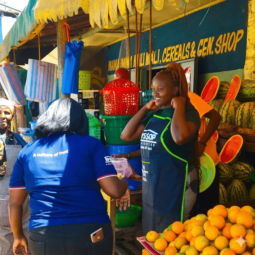 Entrepreneur receiving support