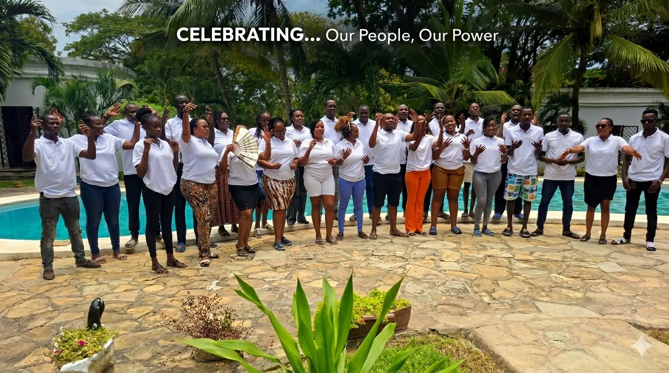 Hyssop Properties team celebrating together